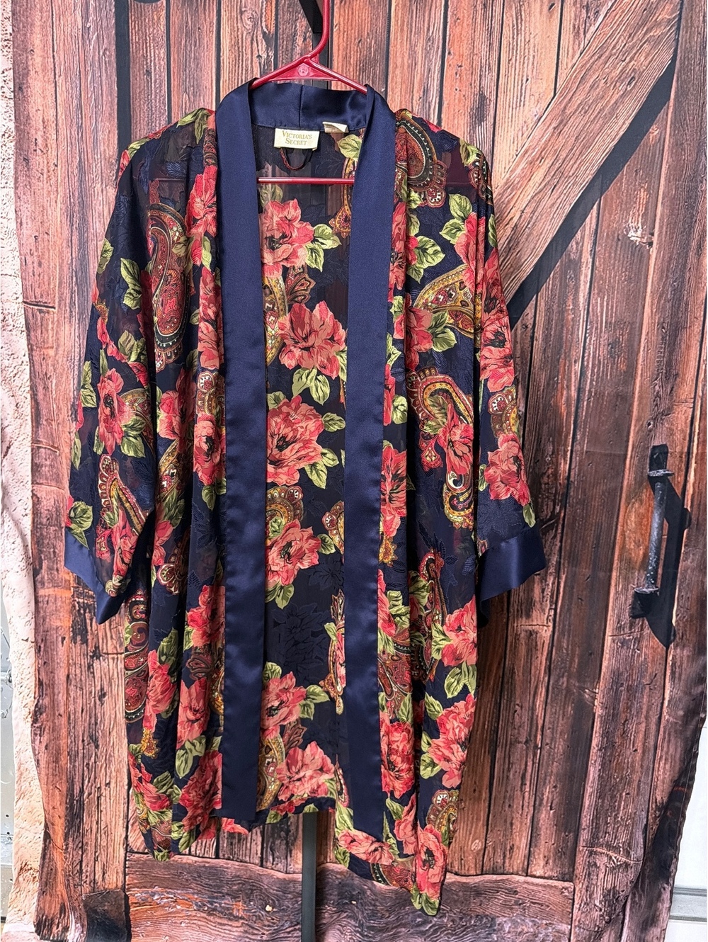 Victoria's Secret Floral Paisley Kimono Robe One Size